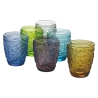 Set van 6 waterglazen 300ml met reliëfbewerking Koralight Aanbod