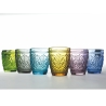 Set van 6 waterglazen 300ml met reliëfbewerking Koralight Karakteristieken