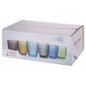 Set van 6 waterglazen 300ml met reliëfbewerking Koralight Afmetingen