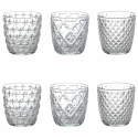 Set van 6 doorzichtige waterglazen van 325ml glas Diversity Aanbieding