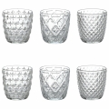 Set van 6 doorzichtige waterglazen van 325ml glas Diversity Aanbieding