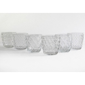 Set van 6 doorzichtige waterglazen van 325ml glas Diversity Kortingen
