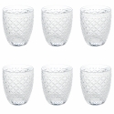 Set van 6 glazen waterglazen 325ml transparant glas Castle Aanbieding