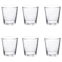 Set van 6 heldere waterglazen in mondgeblazen glas 300ml Cancun Aanbieding