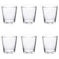 Set van 6 heldere waterglazen in mondgeblazen glas 300ml Cancun Aanbieding