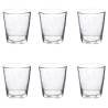Set van 6 heldere waterglazen in mondgeblazen glas 300ml Cancun Aanbieding