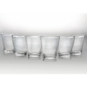 Set van 6 heldere waterglazen in mondgeblazen glas 300ml Cancun Aanbod