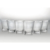 Set van 6 heldere waterglazen in mondgeblazen glas 300ml Cancun Aanbod