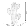 Moderne decoratieve cactusbeeld in groene metallic hars Grymt Kortingen