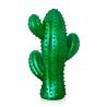 Moderne decoratieve cactusbeeld in groene metallic hars Grymt Korting