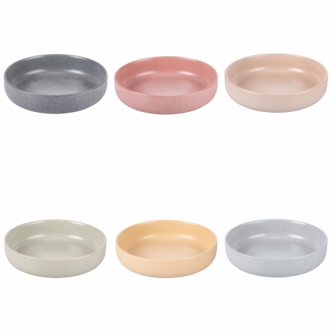 Set van 6 diepe borden van aardewerk met matte afwerking Ø20 cm Berlin 2 Aanbieding