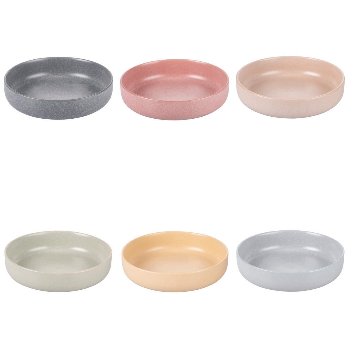 Set van 6 diepe borden van aardewerk met matte afwerking Ø20 cm Berlin 2 Aanbieding