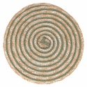 Set van 4 ronde gevlochten placemats van riet Ø38cm Spiral Korting