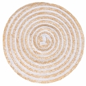 Set van 4 ronde gevlochten placemats van riet Ø38cm Spiral Kortingen