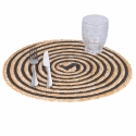Set van 4 ronde gevlochten placemats van riet Ø38cm Spiral Aankoop