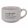 Set van 6 porseleinen espressokopjes 90ml met houder Victionary Week Keuze