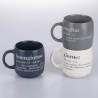 Set van 3 stapelbare mokken van aardewerk 350ml met opschriften Victionary L Aanbod