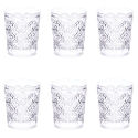 Set van 6 glazen waterglazen met bewerkte oppervlakte 240ml Marrakech Aanbieding