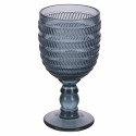 Set van 6 glazen wijnglazen met bewerkt oppervlak 280 ml Geometrie Ocean Kortingen