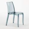 Vierkante salontafel wit 70x70 cm met stalen onderstel en 2 transparante stoelen Cristal Light Titanium Prijs