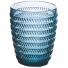 Set van 6 waterglazen 350ml met geometrisch reliëfpatroon Voorraad