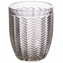Set van 6 waterglazen 350ml met geometrisch reliëfpatroon Keuze