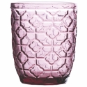 Set van 6 waterglazen 350ml met geometrisch reliëfpatroon Karakteristieken