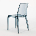 Vierkante salontafel wit 70x70 cm met stalen onderstel en 2 transparante stoelen Cristal Light Titanium Kosten