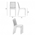 Vierkante salontafel wit 70x70 cm met stalen onderstel en 2 transparante stoelen Dune Titanium Afmetingen