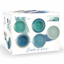 18-delige servies set handbeschilderd aardewerk voor 6 personen Baita Acqua Ocean 