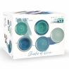 18-delige servies set handbeschilderd aardewerk voor 6 personen Baita Acqua Ocean 