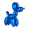 Ballonhond sculptuur blauw, metalen look, hars, Mira XL Verkoop