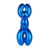 Ballonhond sculptuur blauw, metalen look, hars, Mira XL Korting