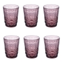 Set van 6 waterglazen 280ml met reliëfdecor Nobilis 2 Korting