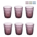 Set van 6 waterglazen 280ml met reliëfdecor Nobilis 2 Aanbod