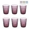 Set van 6 waterglazen 280ml met reliëfdecor Nobilis 2 Aanbod