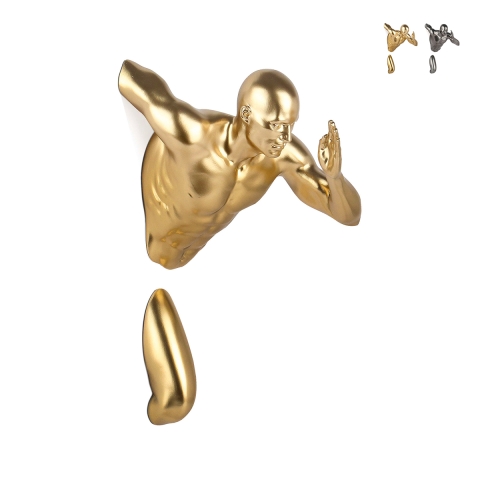 Wandsculptuur van hars met metaal-effect hardloper Doro-M Aanbieding