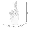 Moderne Aira sculptuur van hars met metaal effect gekruiste vingers statuette Kosten