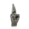 Moderne Aira sculptuur van hars met metaal effect gekruiste vingers statuette Korting