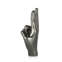 Moderne Aira sculptuur van hars met metaal effect gekruiste vingers statuette Catalogus