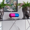 Moderne sculptuur van hars met metaal effect in blauw en fuchsia Sira-BV Verkoop