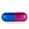 Moderne sculptuur van hars met metaal effect in blauw en fuchsia Sira-BV Aanbod