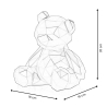 Moderne sculptuur in hars low poly teddybeer met parelmoereffect Rimo-P Kortingen