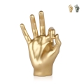 Moderne resinensculptuur met metaal look OK-gebarengestal Zynth Aanbieding