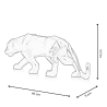 Low poly panter beeldhouwwerk in hars metaal effect Kari-M Kosten