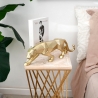 Low poly panter beeldhouwwerk in hars metaal effect Kari-M Verkoop