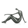 Moderne sculptuur in hars met metaal-look vrouwelijke figuur Bela-M Model