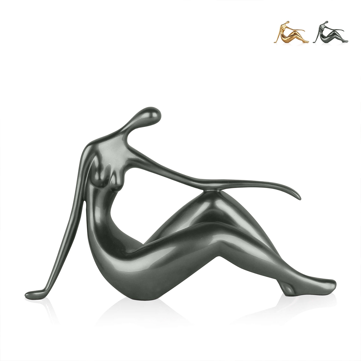 Moderne sculptuur in hars met metaal-look vrouwelijke figuur Bela-M Catalogus Moderne sculptuur in hars met metaal-look vrouwelijke figuur Bela-M Catalogus