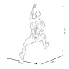 Klimmer wandsculptuur van hars met metaaleffect design Vero-M Kosten