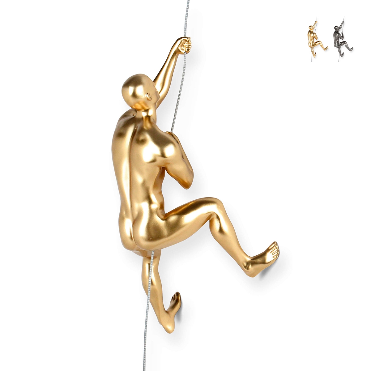 Klimmer wandsculptuur van hars met metaaleffect design Vero-M Voorraad Klimmer wandsculptuur van hars met metaaleffect design Vero-M Voorraad